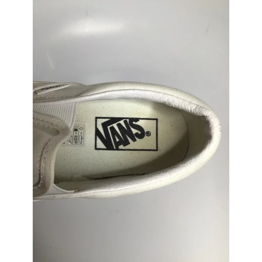 Vans Slip-On Shoes Womens 6 White Good Canvas Low Top Sneakers casual trendy